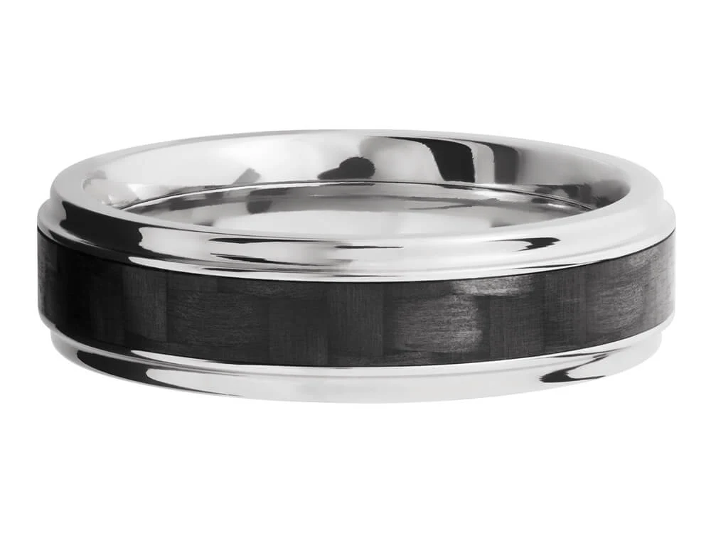 6mm Titanium Grooved Edge Ring With 3mm Real Carbon Fiber Inlay - Image 3