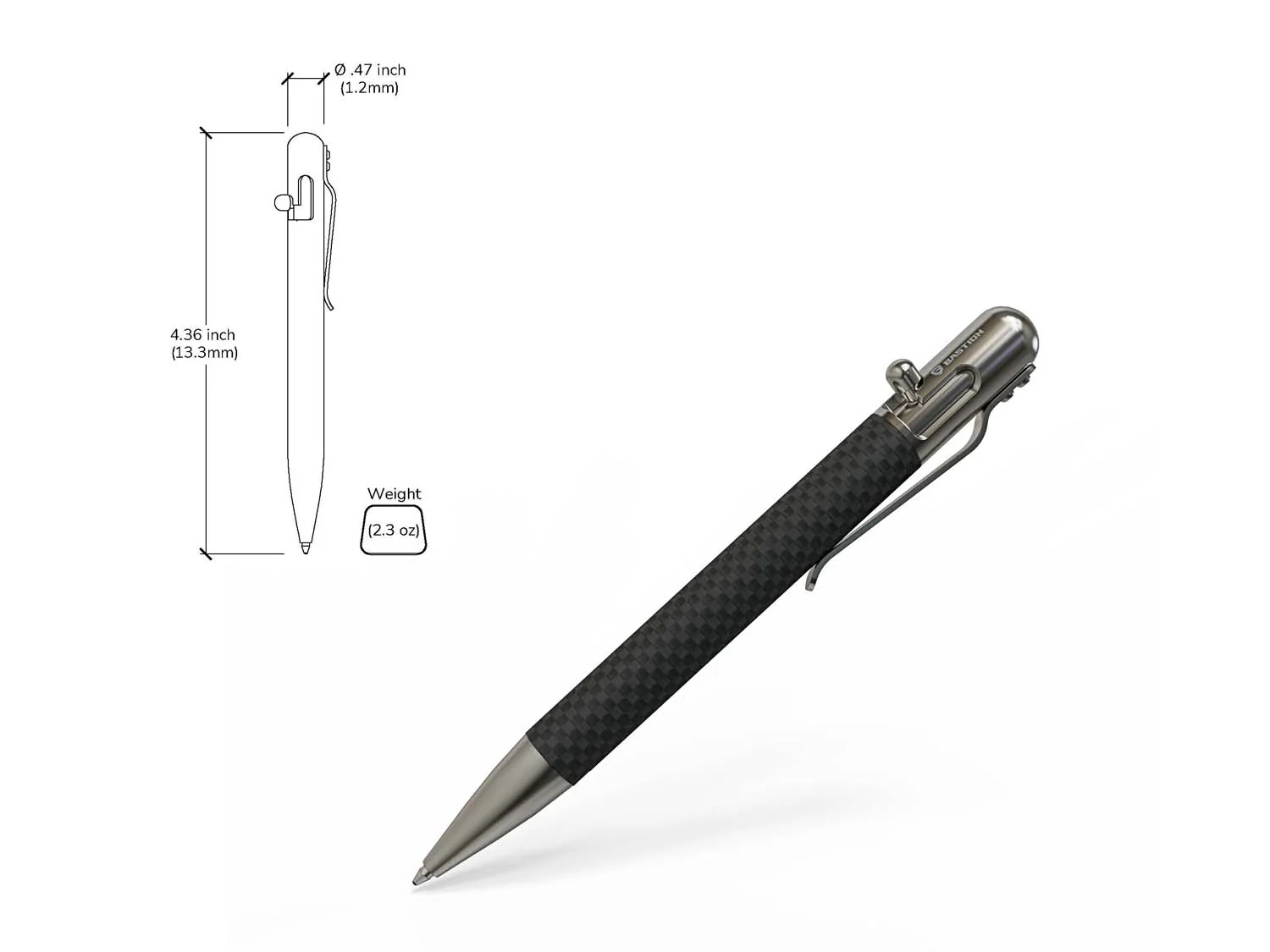 Bastion Bolt-Action Carbon Fiber Pen - Image 8