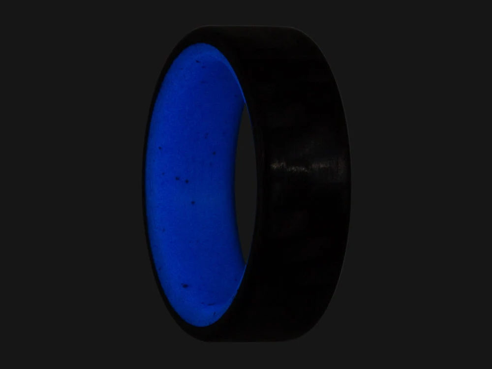 Blue Racer Carbon Fiber Glow Ring - Image 5