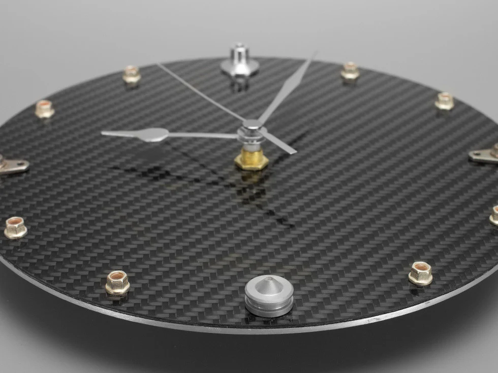 Carbon Fiber Clock with Fittings from Formula 1 Cars - Image 3