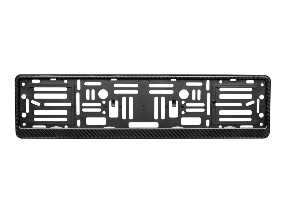 Carbon Fiber Euro License Plate Frame - Gloss Finish - Image 3