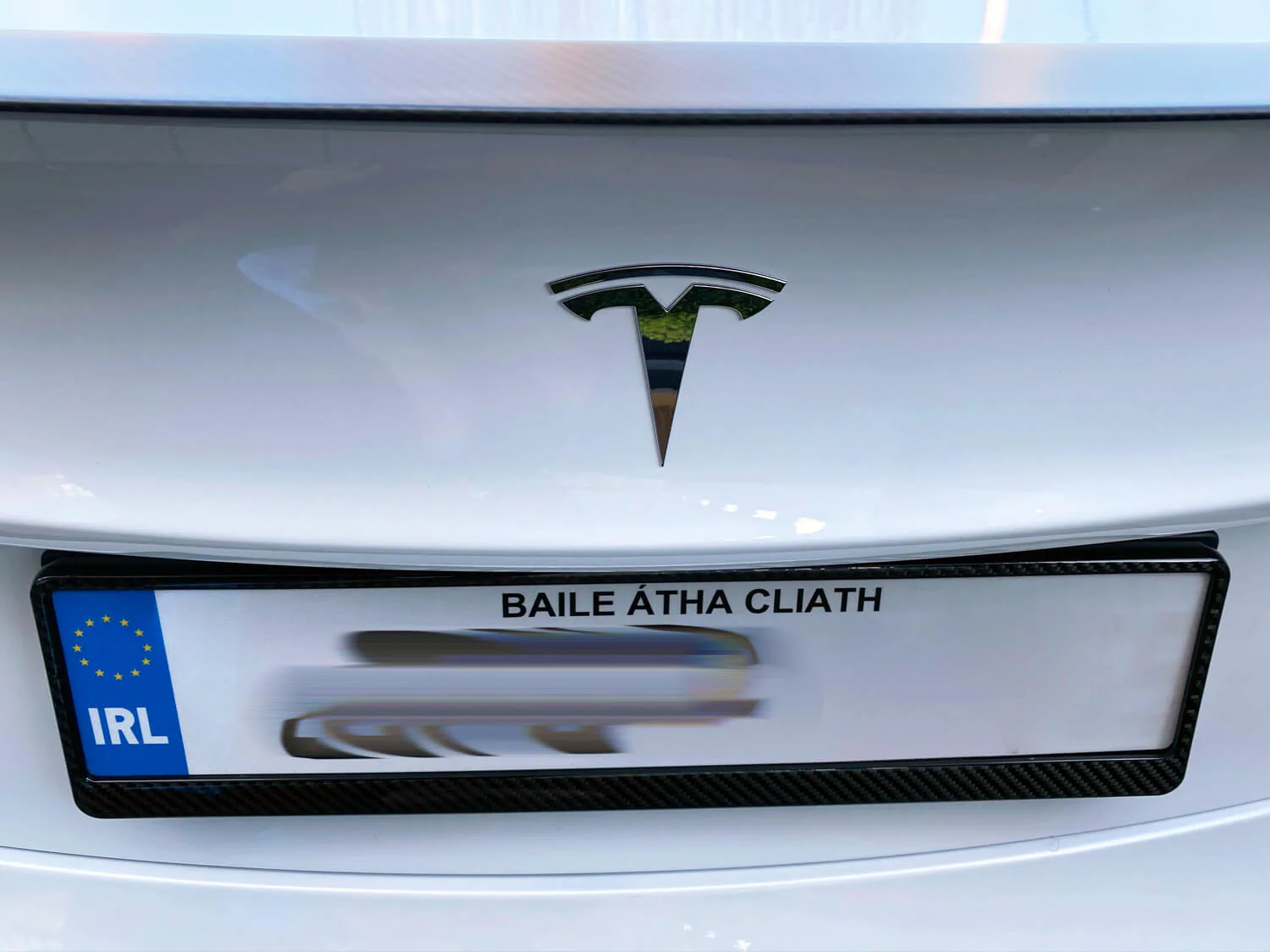 Carbon Fiber Euro License Plate Frame - Gloss Finish - Image 6
