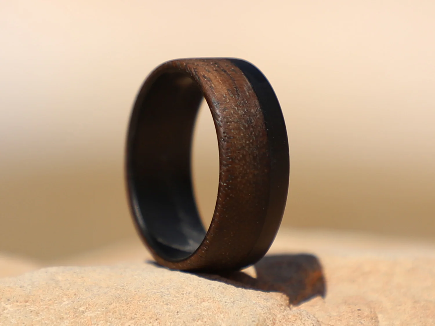 Craftsman 70/30 Carbon Fiber & Walnut Wood Ring - Image 4
