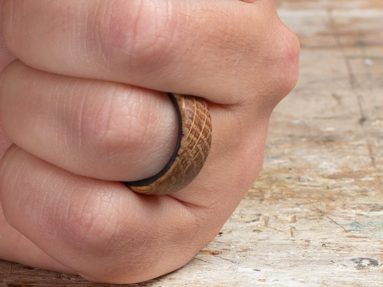 Distiller Carbon Fiber & Reclaimed Whiskey Barrel Ring - Image 4