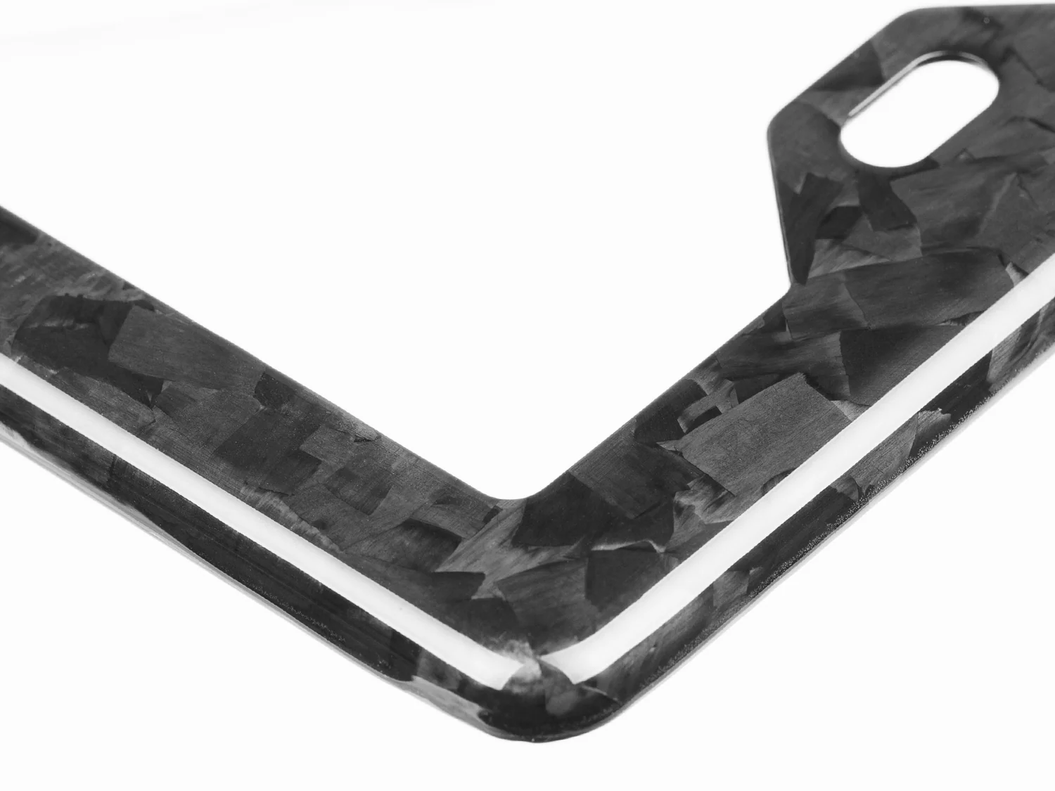 Forged Carbon Fiber License Plate Frame - 4 Holes Minimal - Gloss Finish - Image 2