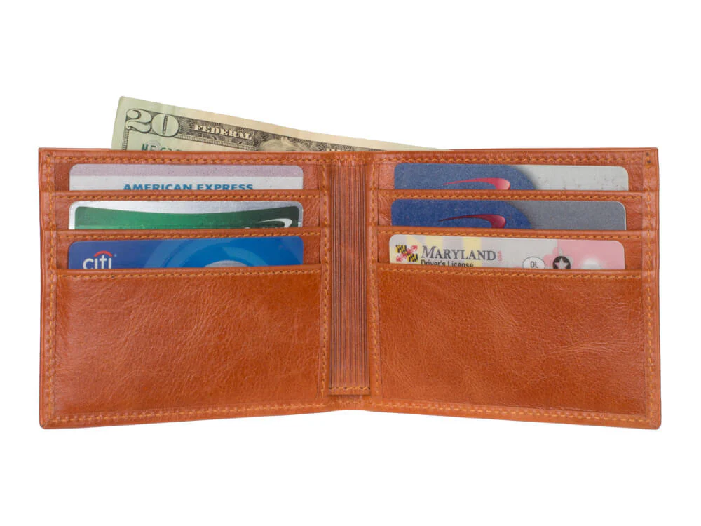 Londono Carbon Fiber and Leather Sports Wallet / Light Brown - Image 3