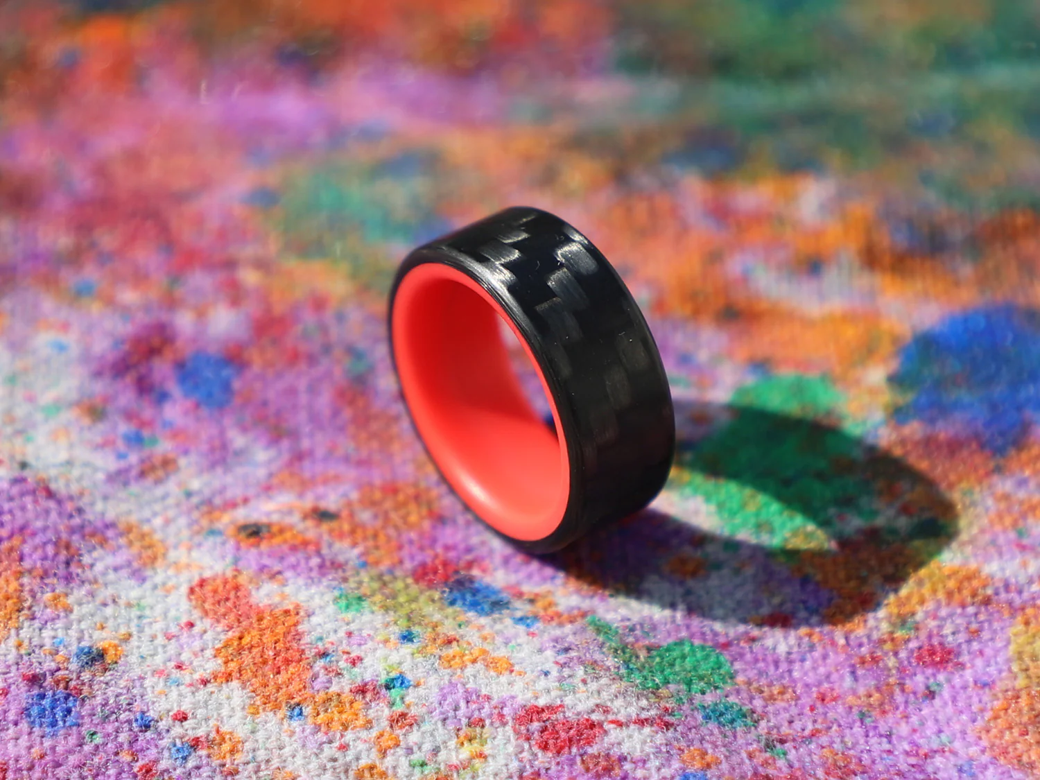 Red Racer Carbon Fiber Glow Ring - Image 6