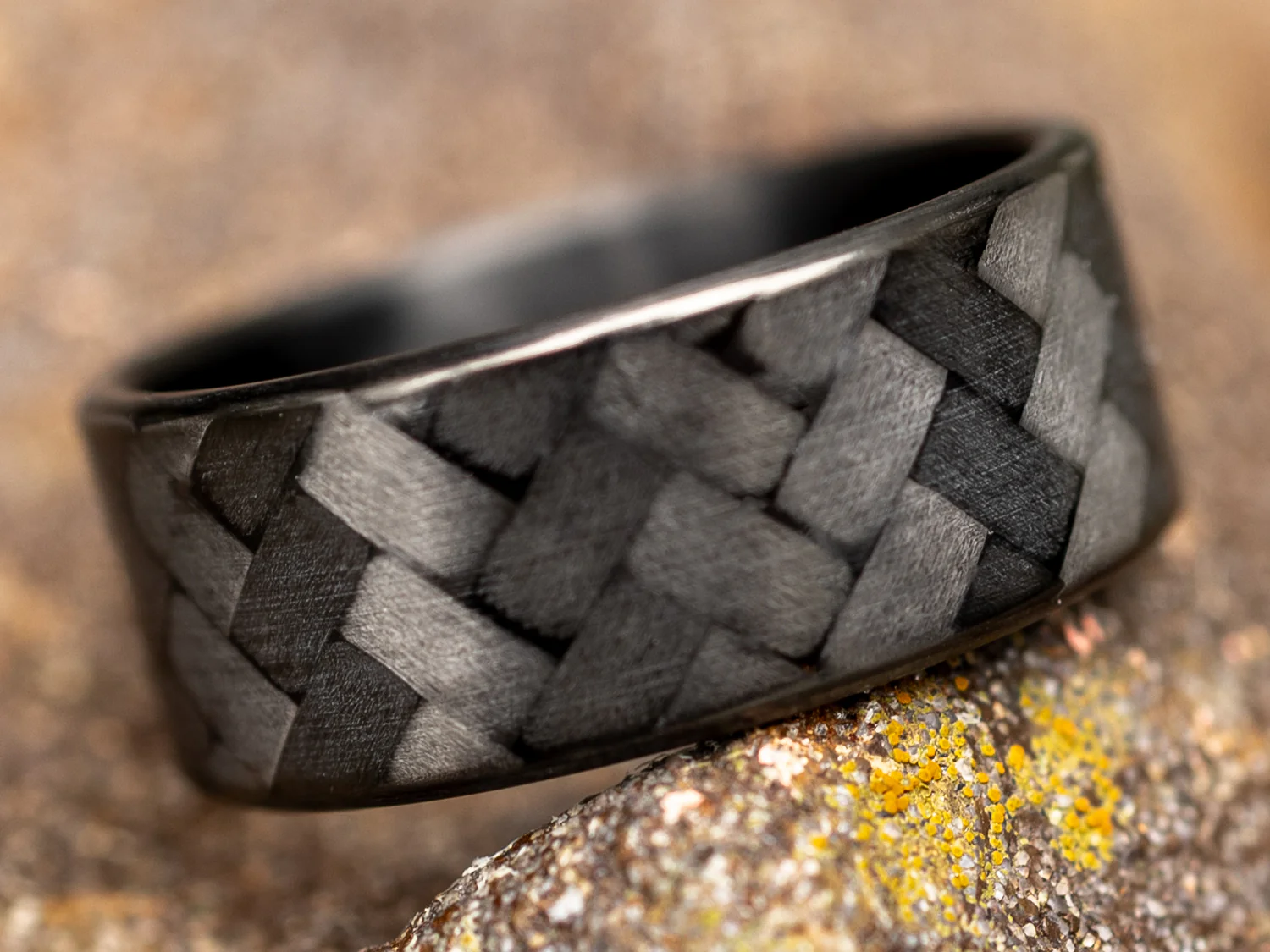 CarbonFG Ultra Forty Five Ring - Carbon Fiber / 45 Twill Weave / 8mm - Image 3