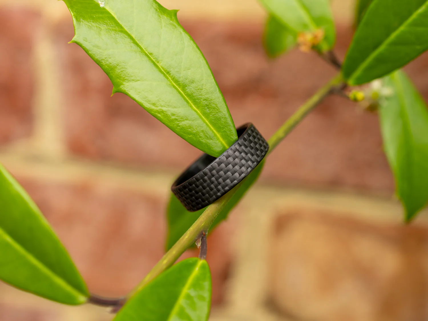 CarbonFG WeaveForce Gridlock Carbon Fiber Ring - Carbon Fiber / Textured 1k Plain Weave / 6mm - Image 4