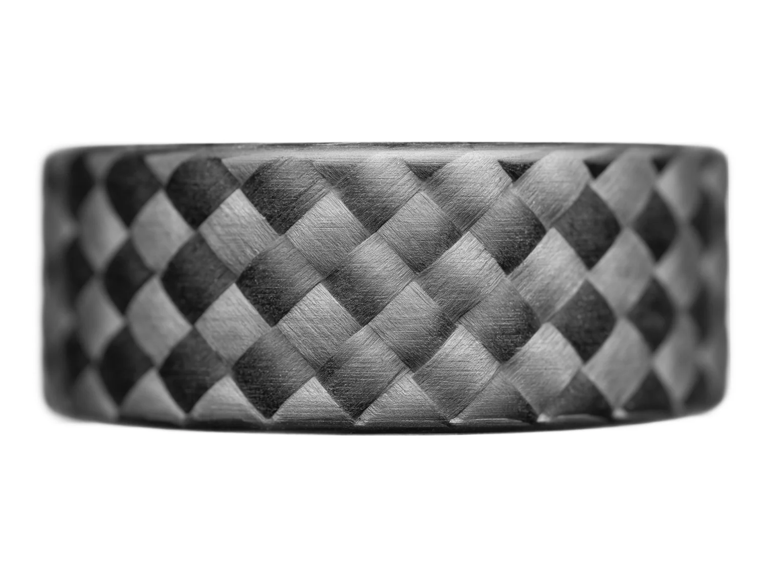 CarbonFG WeaveForce Vertex Carbon Fiber Ring - Carbon Fiber / Textured 45 Plain Weave / 8mm - Image 2